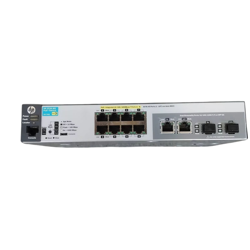 HP Aruba J9774A 2530-8G 8 Port POE+ Gigabit Switch *No AC Adapter*